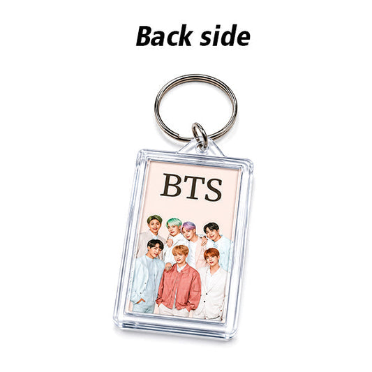 BTS Dual Side Printed Acrylic Keychain 2 Inch | Glossy K-Pop Key Ring | Premium Gift for BTS Fans & K-Pop Lovers