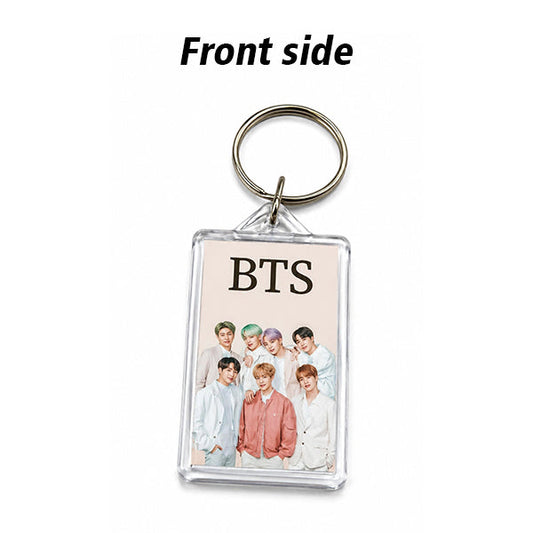 BTS Dual Side Printed Acrylic Keychain 2 Inch | Glossy K-Pop Key Ring | Premium Gift for BTS Fans & K-Pop Lovers